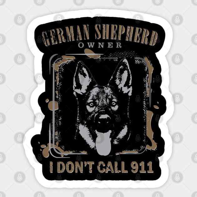 German Shepherd Dog - GSD Sticker by Nartissima